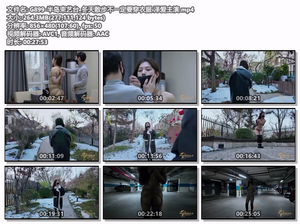 G899-半岛束艺台_冬天散步不一定要穿衣服 泽爱主演